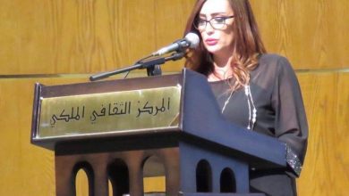 صورة ماجدة داغر في افتتاح الأمسيات الشعرية لمهرجان جرش