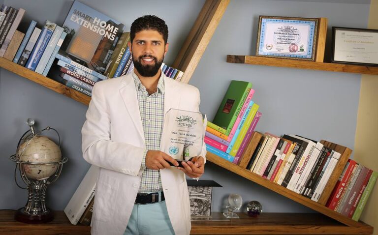 طارق إبراهيم يحمل “كوتينوس” عن التميز في مجال الفن المعماري”